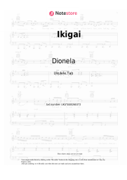 Sheet music, chords Dionela, Loonie - Ikigai