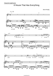 Sheet music, chords Elvis Presley - A House That Has Everything