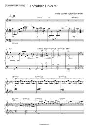 Sheet music, chords David Sylvian, Ryuichi Sakamoto - Forbidden Colours