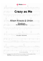 Sheet music, chords Alison Krauss & Union Station - Crazy as Me