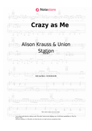 Sheet music, chords Alison Krauss & Union Station - Crazy as Me