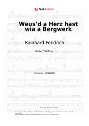 Sheet music, chords Rainhard Fendrich - Weus’d a Herz hast wia a Bergwerk