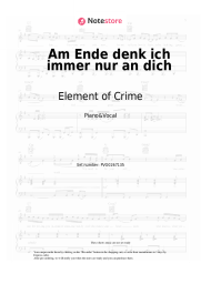 undefined Element of Crime - Am Ende denk ich immer nur an dich
