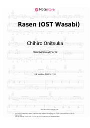 Sheet music, chords Chihiro Onitsuka - Rasen (OST Wasabi)