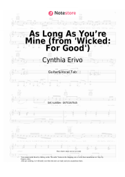 Sheet music, chords Cynthia Erivo, Jonathan Bailey - As Long As You’re Mine (from 'Wicked: For Good')
