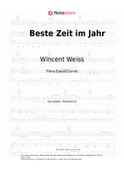Sheet music, chords Wincent Weiss - Beste Zeit im Jahr