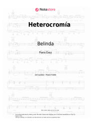 Sheet music, chords Belinda - Heterocromía
