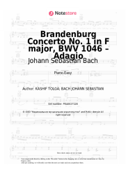 Sheet music, chords Johann Sebastian Bach - Brandenburg Concerto No. 1 in F major, BWV 1046 – Adagio