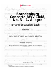 Sheet music, chords Johann Sebastian Bach - Brandenburg Concerto BWV 1048, No. 3 – 1. Allegro