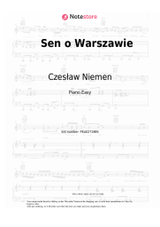 Sheet music, chords Czesław Niemen - Sen o Warszawie