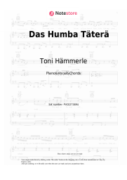 Sheet music, chords Toni Hämmerle - Das Humba Täterä