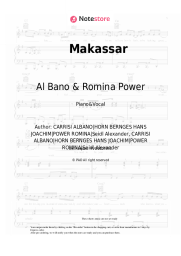 Sheet music, chords Al Bano & Romina Power - Makassar