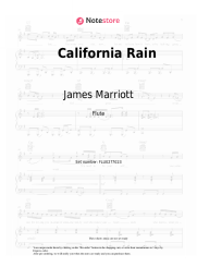 Sheet music, chords James Marriott - California Rain
