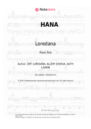 Sheet music, chords Loredana - HANA