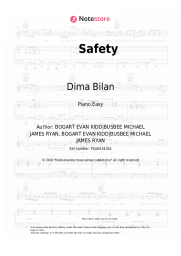 Sheet music, chords Dima Bilan - Safety