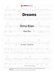 Sheet music, chords Dima Bilan - Dreams