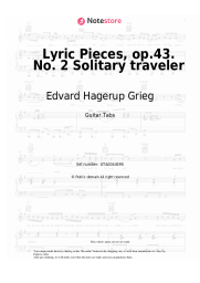 Sheet music, chords Edvard Hagerup Grieg - Lyric Pieces, op.43. No. 2 Solitary traveler