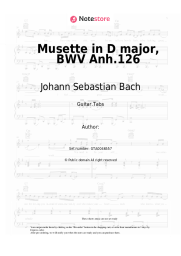 Sheet music, chords Johann Sebastian Bach - Musette in D major, BWV Anh.126