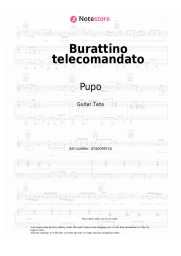 Sheet music, chords Pupo - Burattino telecomandato